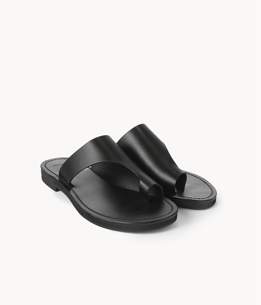 pilcro twisted leather slides
